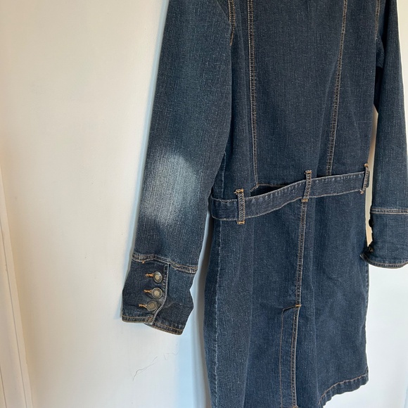 Burberry London Denim Coat / Shirt Dress – Vintage Early 2000s – Size M - Picture 7 of 9